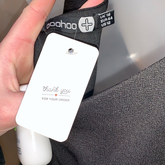 Black US 12 PLUS STEPHANIE DOUBLE LAYER PLAYSUIT - Picture 9 of 15